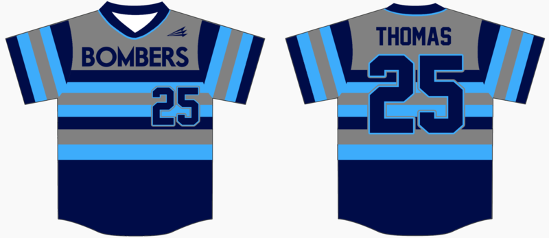 Rhode Island Bombers Custom HexaFlex Baseball Jersey #7