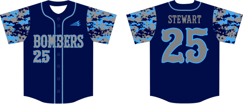Rhode Island Bombers Custom HexaFlex Baseball Jersey #8