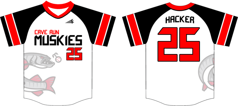 Cave Run Muskies Custom HexaFlex Baseball Jersey Design #10