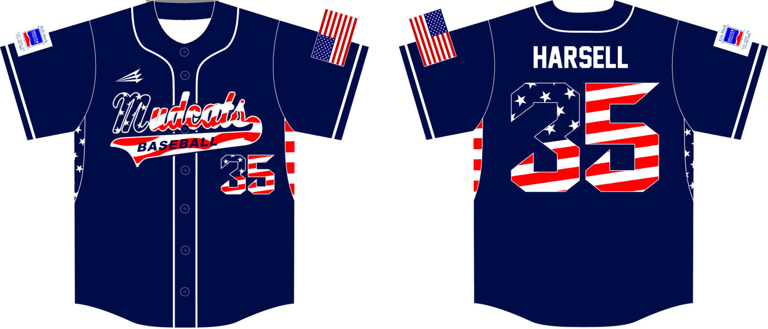 Hannibal Mudcats Custom HexaFlex Baseball Jersey Design #3