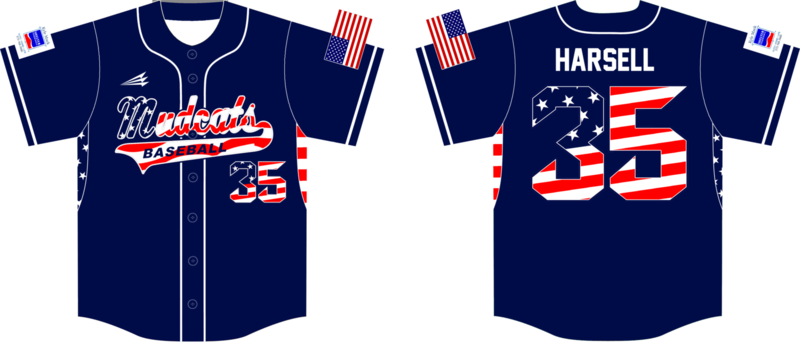 Hannibal Mudcats Custom HexaFlex Baseball Jersey Design #3