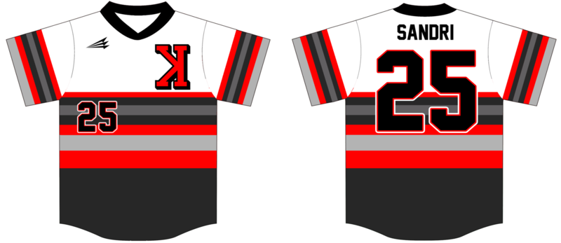 Caught Looking (Sandri) Custom Hexaflex Baseball Jersey #4