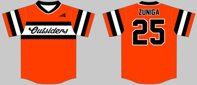 Outsiders (Zuniga) Custom HexaFlex Baseball Jersey #2