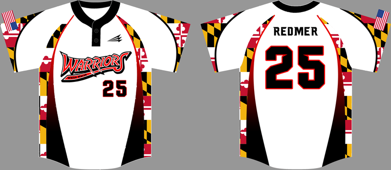 White Marsh Warriors Custom NanoDri  Baseball Jersey #1B