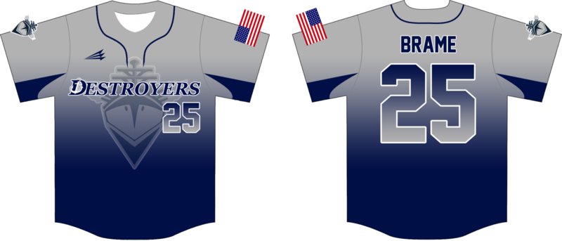 Fleet Destroyers Custom HexaFlex Baseball Jersey #7c