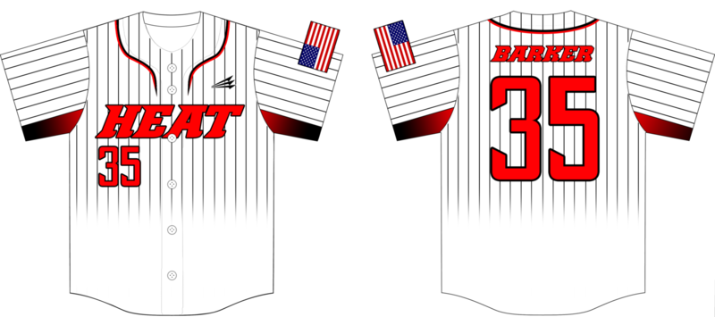 LA Heat Custom Nanodri Baseball Jersey #2B