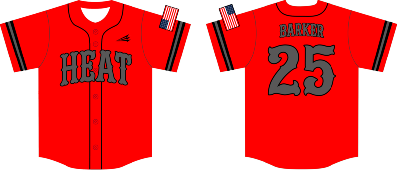 LA Heat Custom Nanodri Baseball Jersey #3