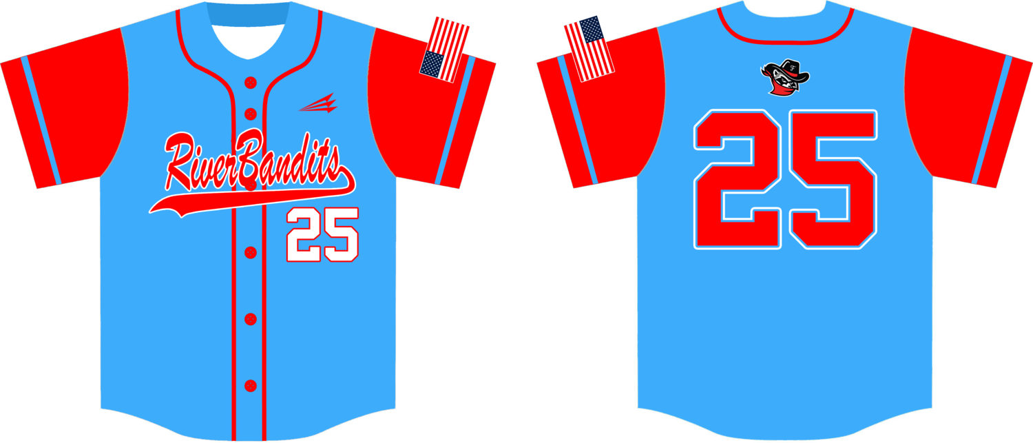 FRANKLIN RIVER BANDITS Custom HexaFlex Baseball  Jersey Design #1B