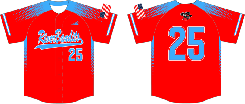 FRANKLIN RIVER BANDITS Custom HexaFlex Baseball  Jersey Design #2B