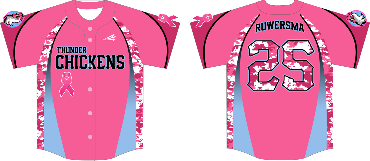 Thunder Chickens Custom HexaFlex Baseball Jersey #1