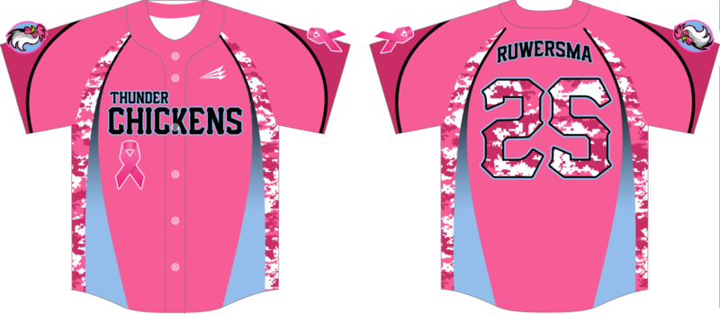 Thunder Chickens Custom HexaFlex Baseball Jersey #1