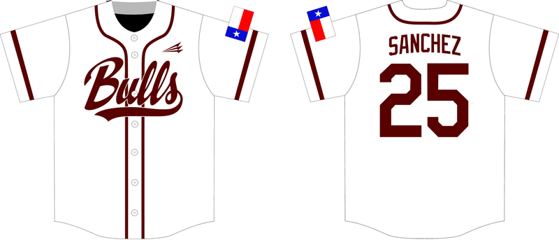 Bulls Custom HexaFlex Baseball Jersey #2E