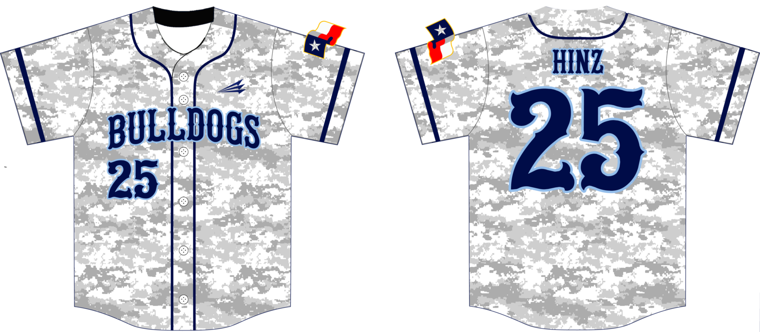 Texas Bulldogs Custom NanoDri Baseball Jersey Design #5B