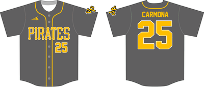 Ventura Pirates Custom HexaFlex Baseball Jersey Design #3D
