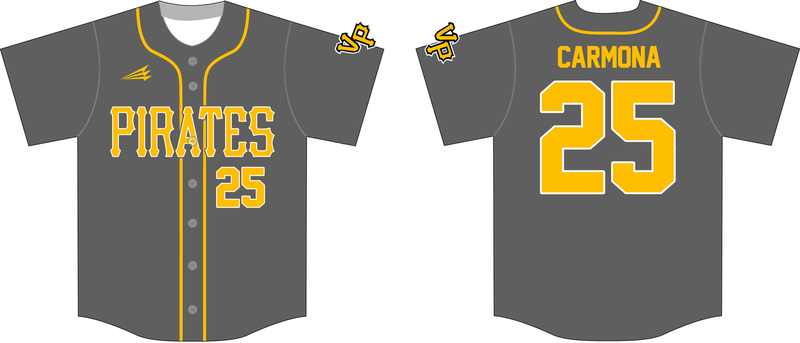 Ventura Pirates Custom HexaFlex Baseball Jersey Design #3D