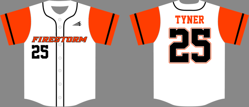 Prattvegas Fire Storm Custom HexaFlex Baseball Jersey #8