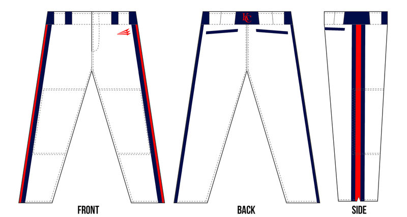 Kearney Cubs Baseball Custom Stacheman Long Pants #BP1