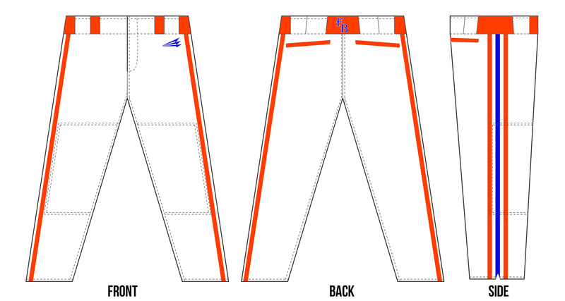 Franchise Baseball Custom Long Pants Design #BP2