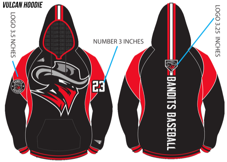 Tri-State Bandits Elite Custom Vulcan Hoodie #VH1