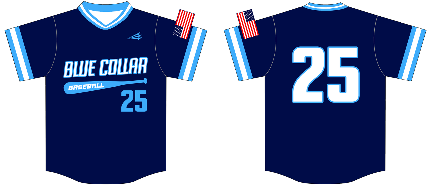 Blue Collar Custom HexaFlex Baseball Jersey Design #3