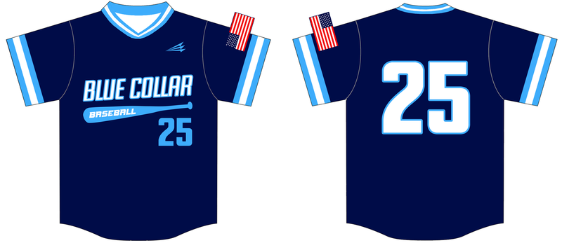 Blue Collar Custom HexaFlex Baseball Jersey Design #3