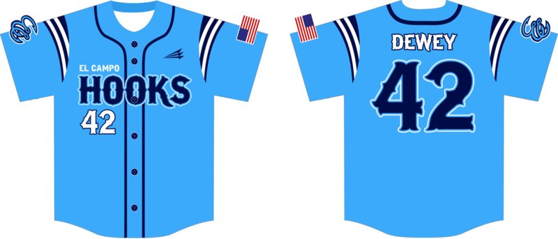 El Campo Hooks Custom HexaFlex Baseball Jersey Design #7