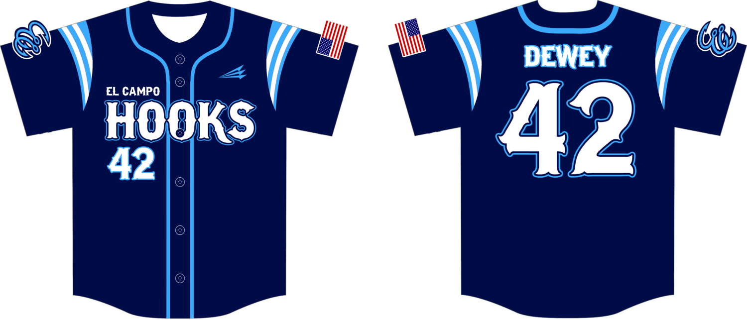 El Campo Hooks Custom HexaFlex Baseball Jersey Design #7B