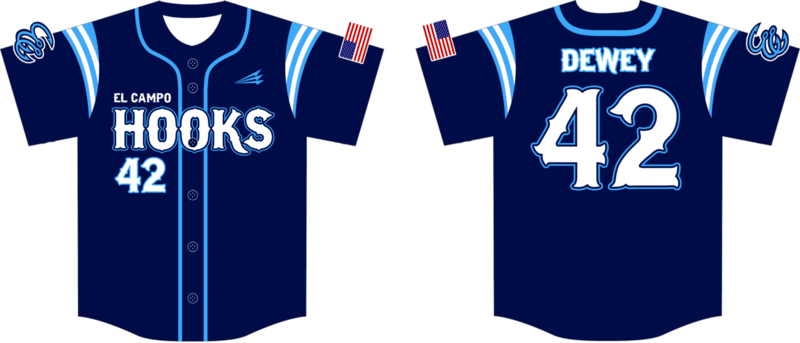 El Campo Hooks Custom HexaFlex Baseball Jersey Design #7B