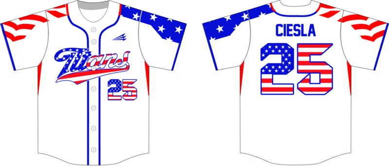 Troy Titans Custom Hexaflex Baseball Jersey #1