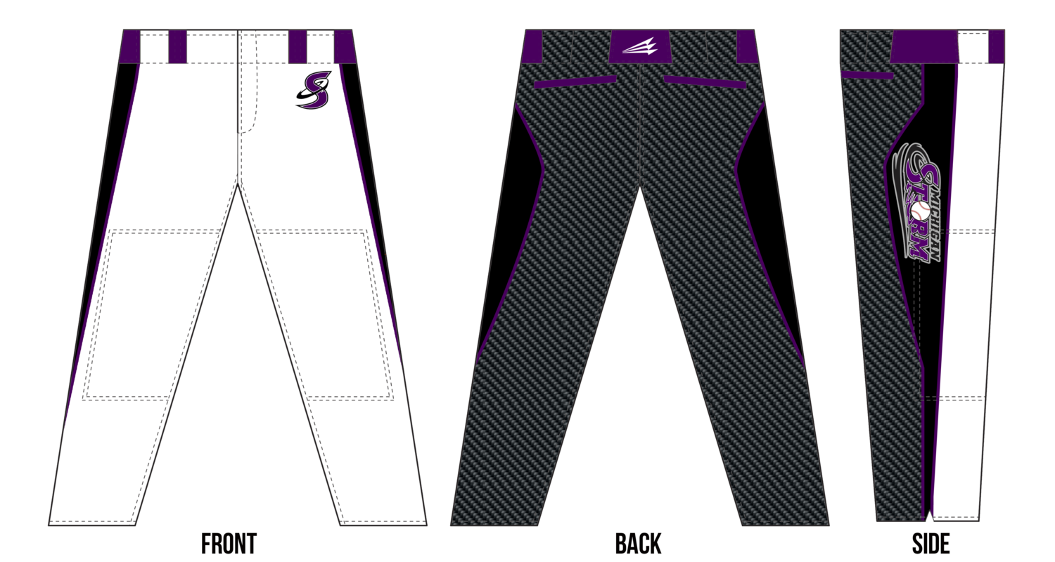 Michigan Storm Stacheman Elite Long Baseball Pants  Design #BP1B