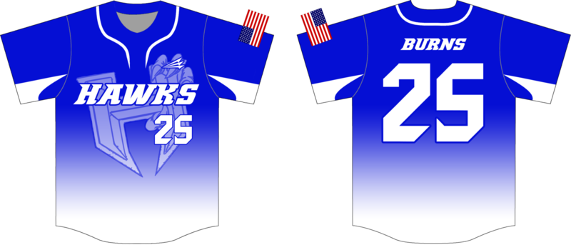 Hawks (Burns) Custom Hexaflex Baseball Jersey #2B