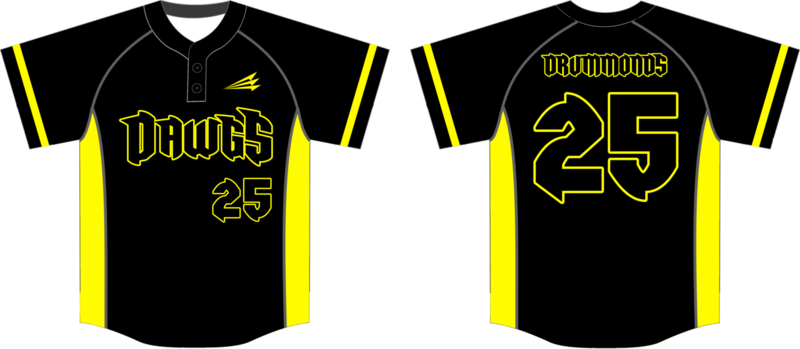 Tri-Valley Dawgs Gold Custom Nanodri Baseball Jersey #1A