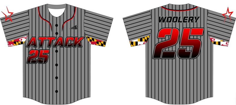 UMAC Attack Custom HexaFlex Baseball Jersey #1B
