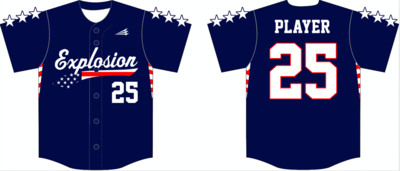 New Jersey Explosion Custom Baseball Jersey #11a