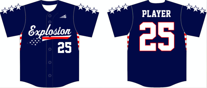 New Jersey Explosion Custom Baseball Jersey #11a