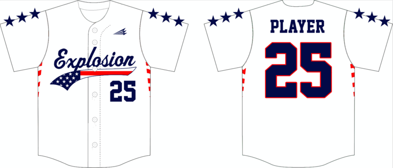 New Jersey Explosion Custom Baseball Jersey #11b