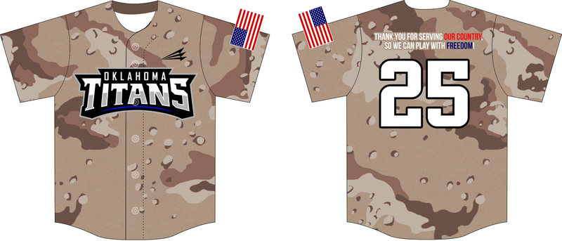 Oklahoma Titans Custom NanoDri Baseball Jersey #2C