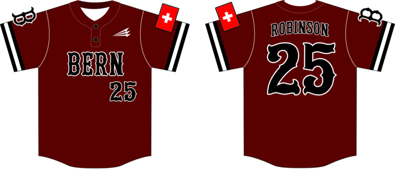 Bern Cardinals Custom Hexaflex Baseball Jersey #5A