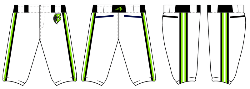 Rivertown Bats Baseball Custom Stacheman Knicker Pants Design #BP2