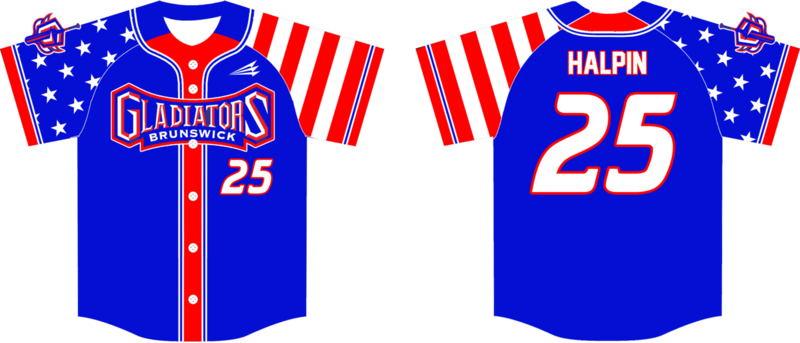 Brunswick Gladiators Custom HexaFlex Baseball Jersey #3B