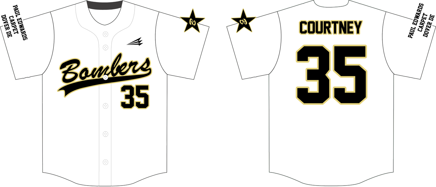 Delaware Bombers Custom Hexaflex Baseball Jersey #2D