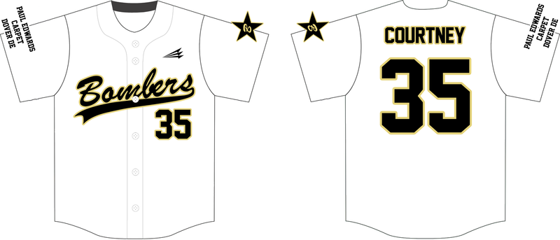 Delaware Bombers Custom Hexaflex Baseball Jersey #2D