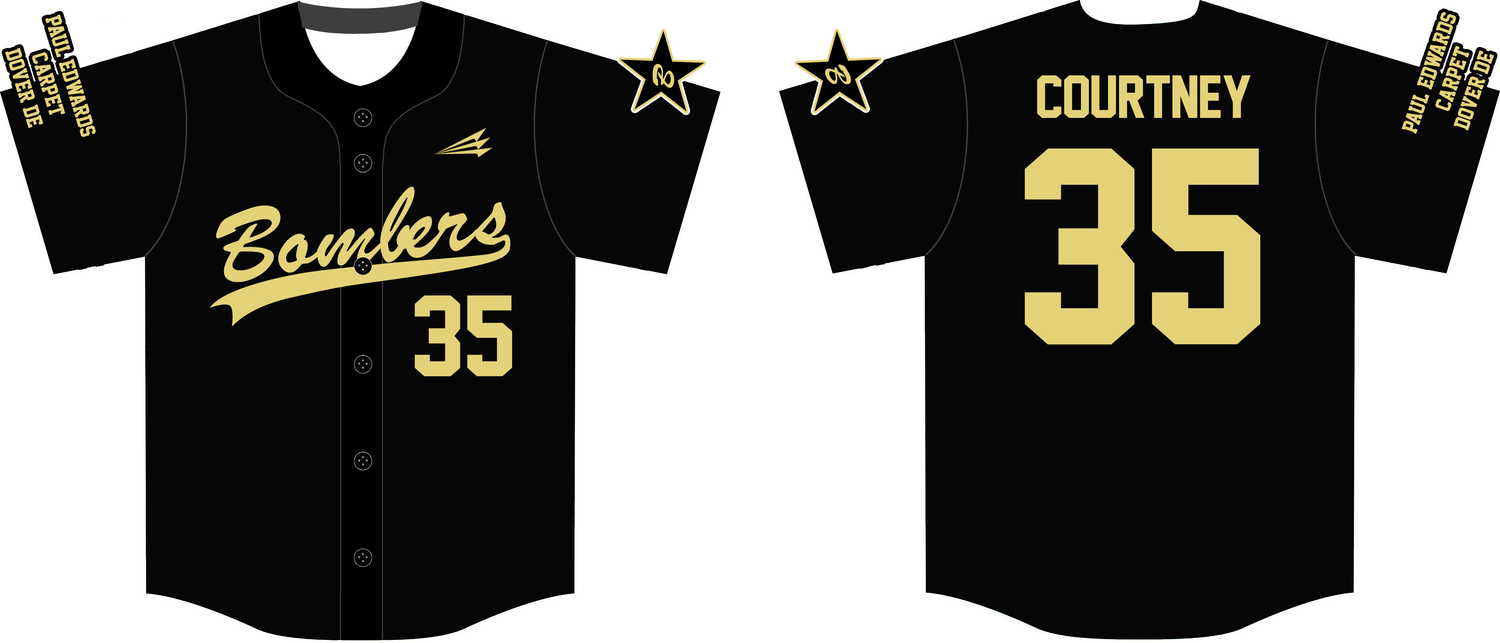 Delaware Bombers Custom Hexaflex Baseball Jersey #1D