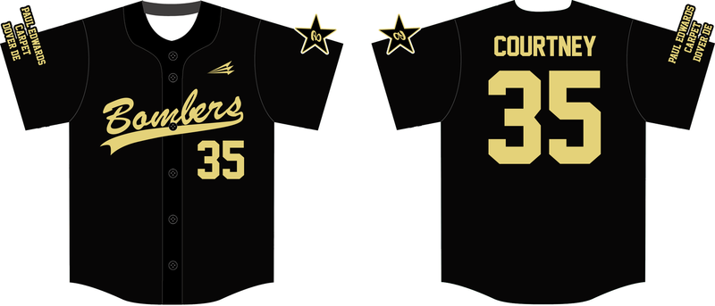 Delaware Bombers Custom Hexaflex Baseball Jersey #1D