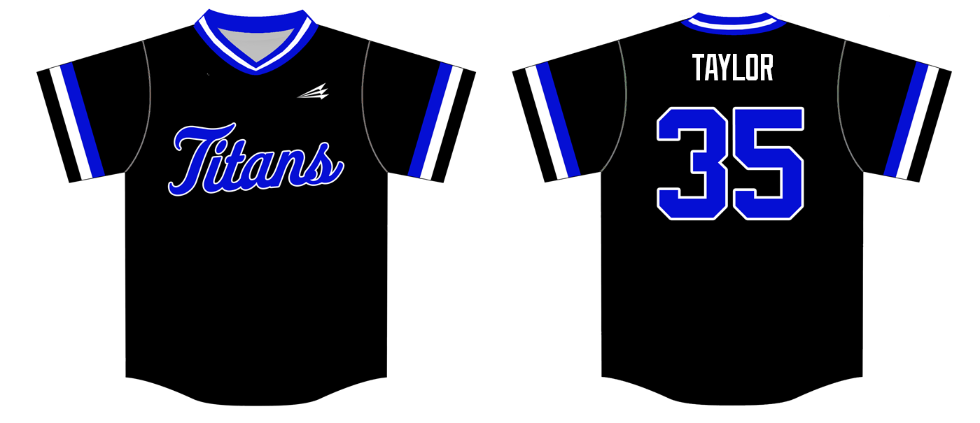 Tri-Cities Titans Custom HexaFlex Baseball Jersey #2B