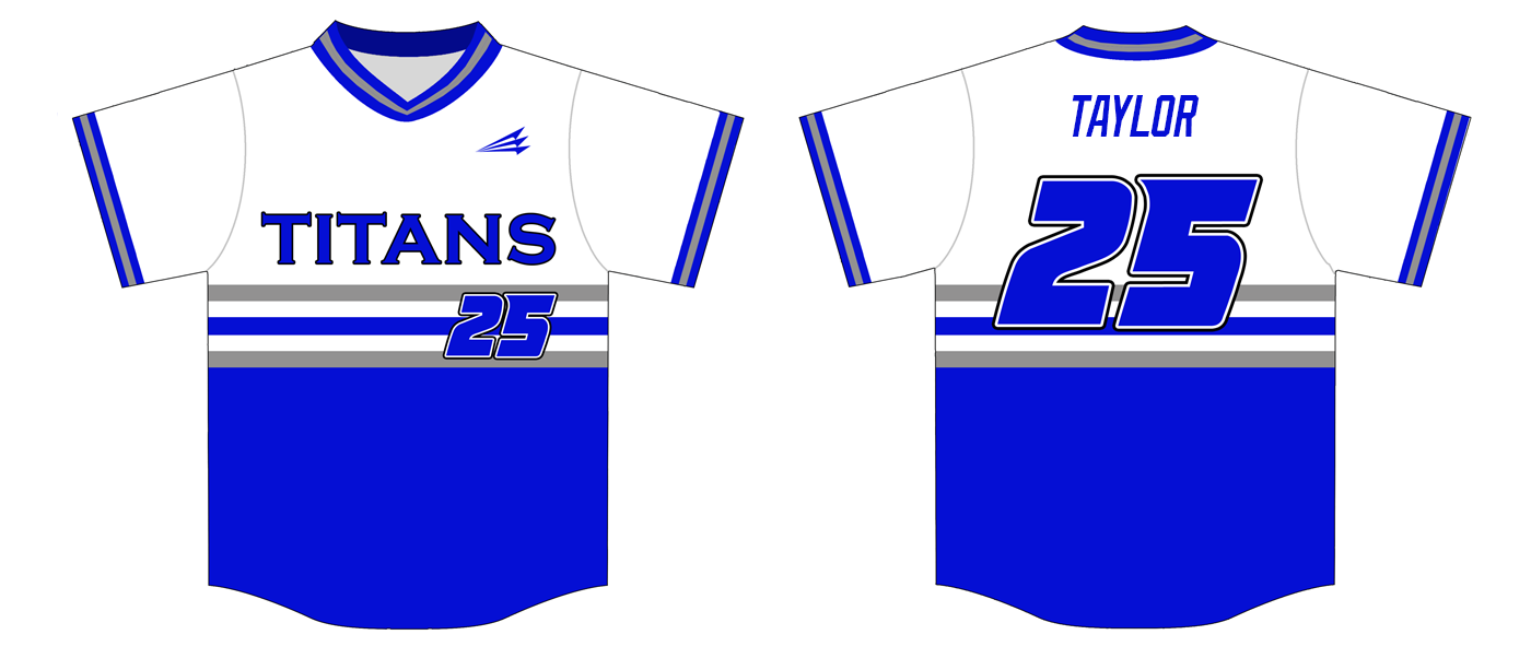 Tri-Cities Titans Custom HexaFlex Baseball Jersey #3B