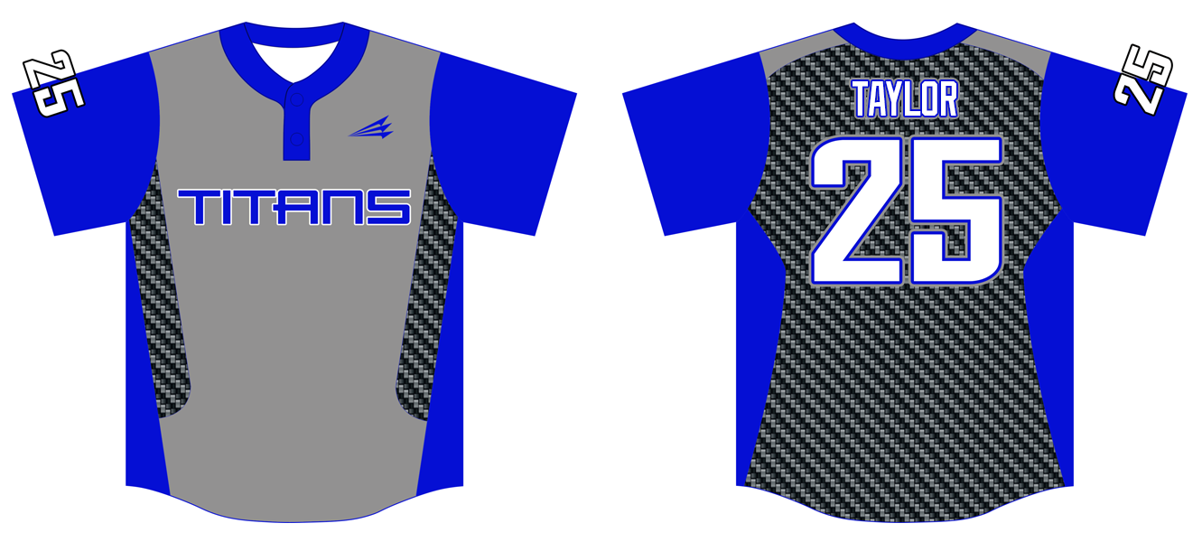 Tri-Cities Titans Custom HexaFlex Baseball Jersey #4B