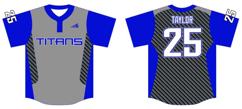 Tri-Cities Titans Custom HexaFlex Baseball Jersey #4B