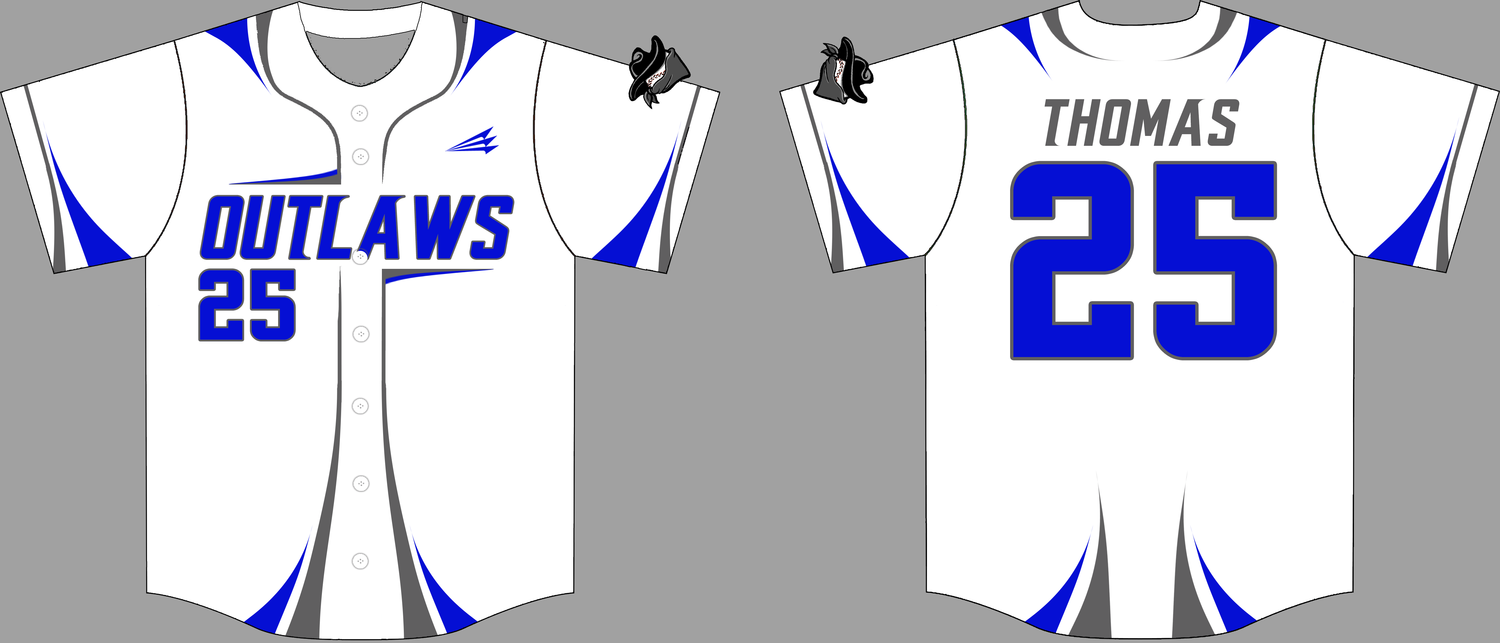 AC Outlaws Custom NanoDri Baseball Jersey #1B