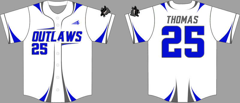 AC Outlaws Custom NanoDri Baseball Jersey #1B